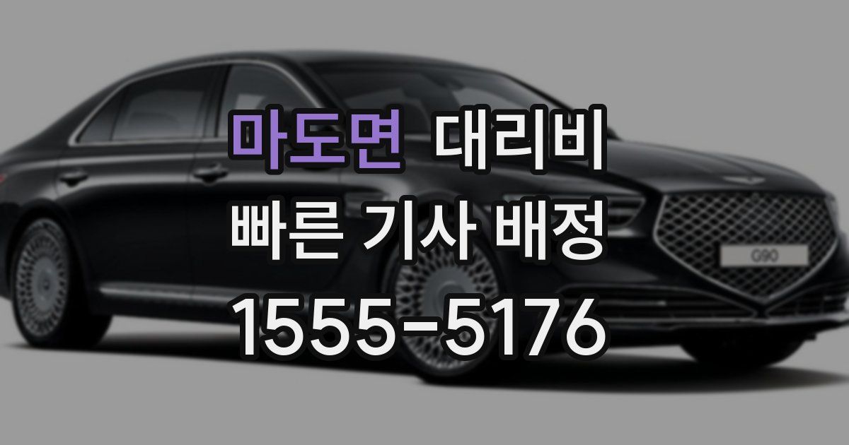 마도면 대리운전 가격