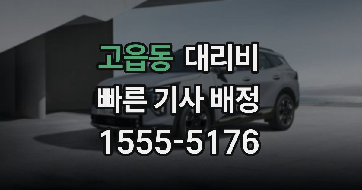 고읍동 대리운전 가격