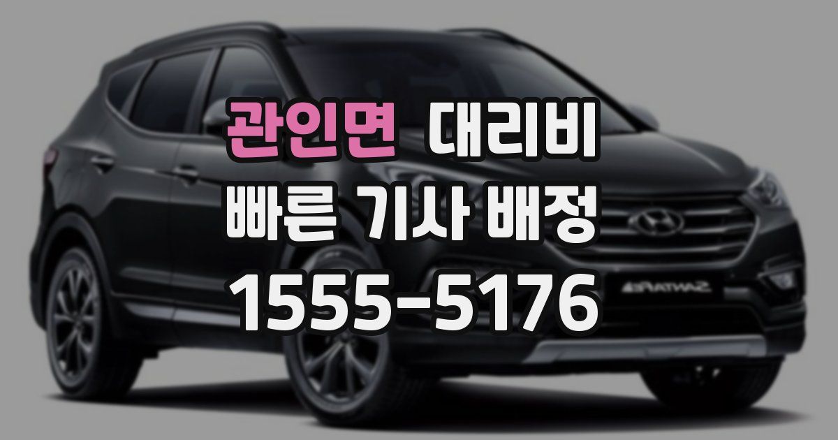 관인면 대리운전 가격