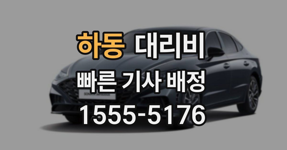 하동 대리운전 가격