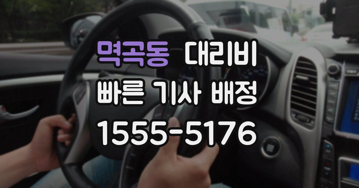 멱곡동 대리운전 가격