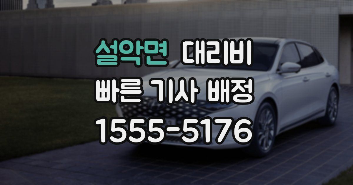 설악면 대리운전 가격