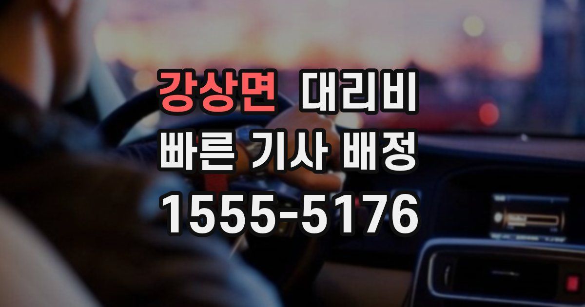 강상면 대리운전 가격
