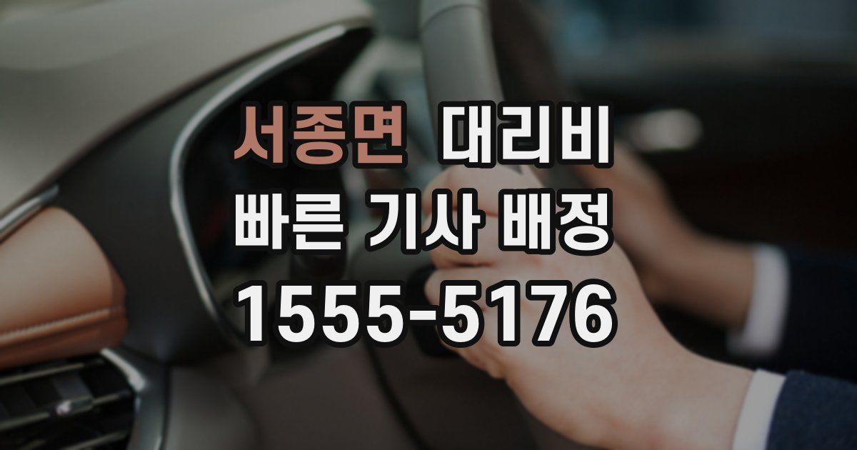 서종면 대리운전 가격