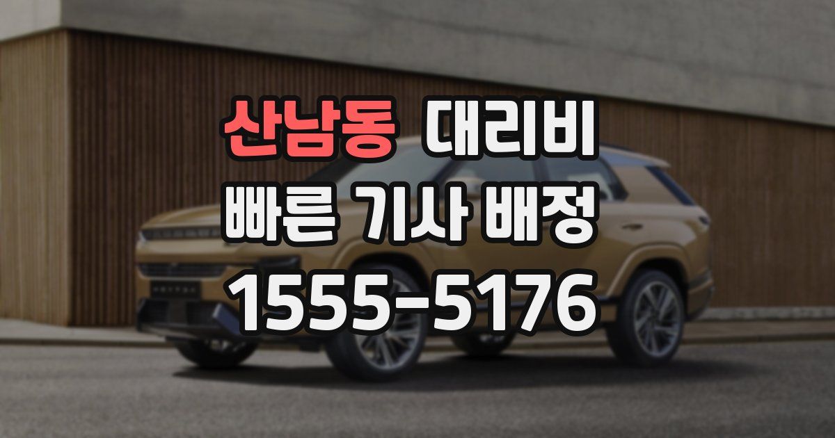 산남동 대리운전 가격