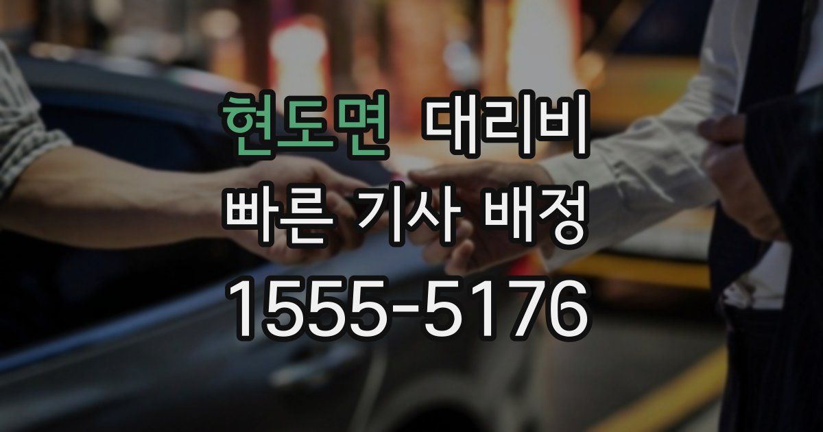 현도면 대리운전 가격