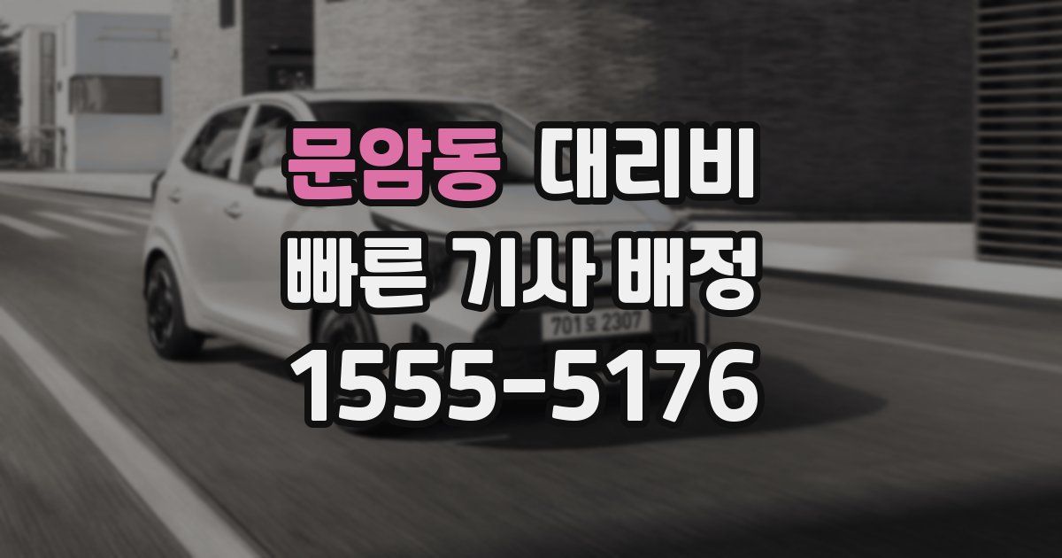 문암동 대리운전 가격