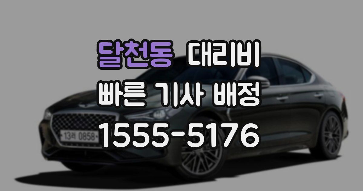 달천동 대리운전 가격