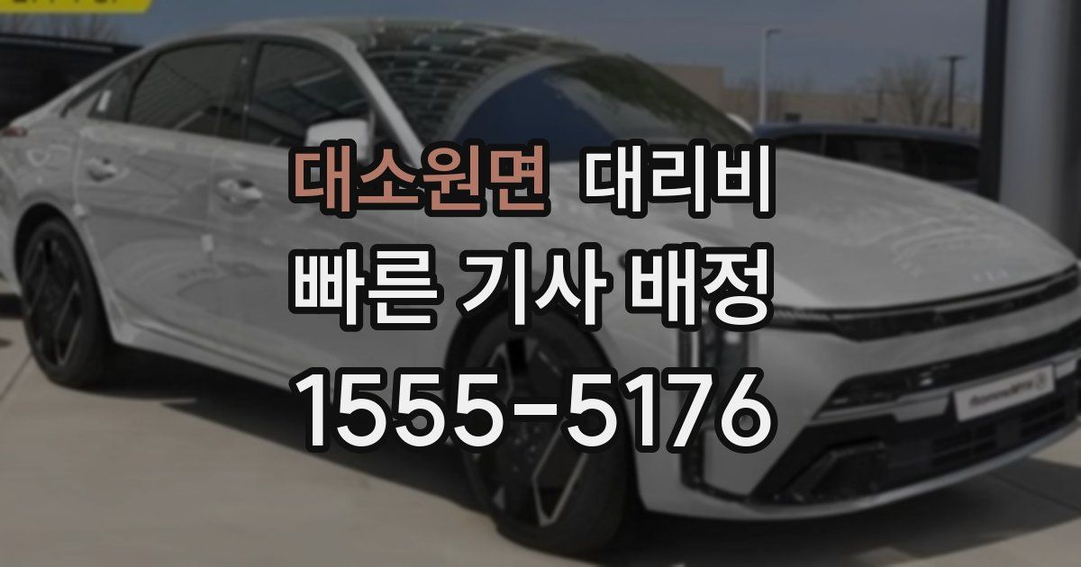 대소원면 대리운전 가격