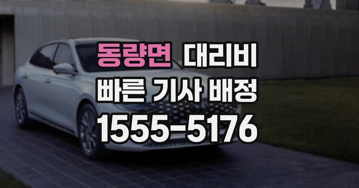 동량면 대리운전 가격