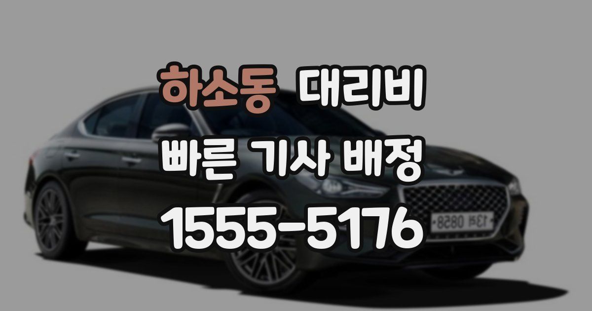 하소동 대리운전 가격