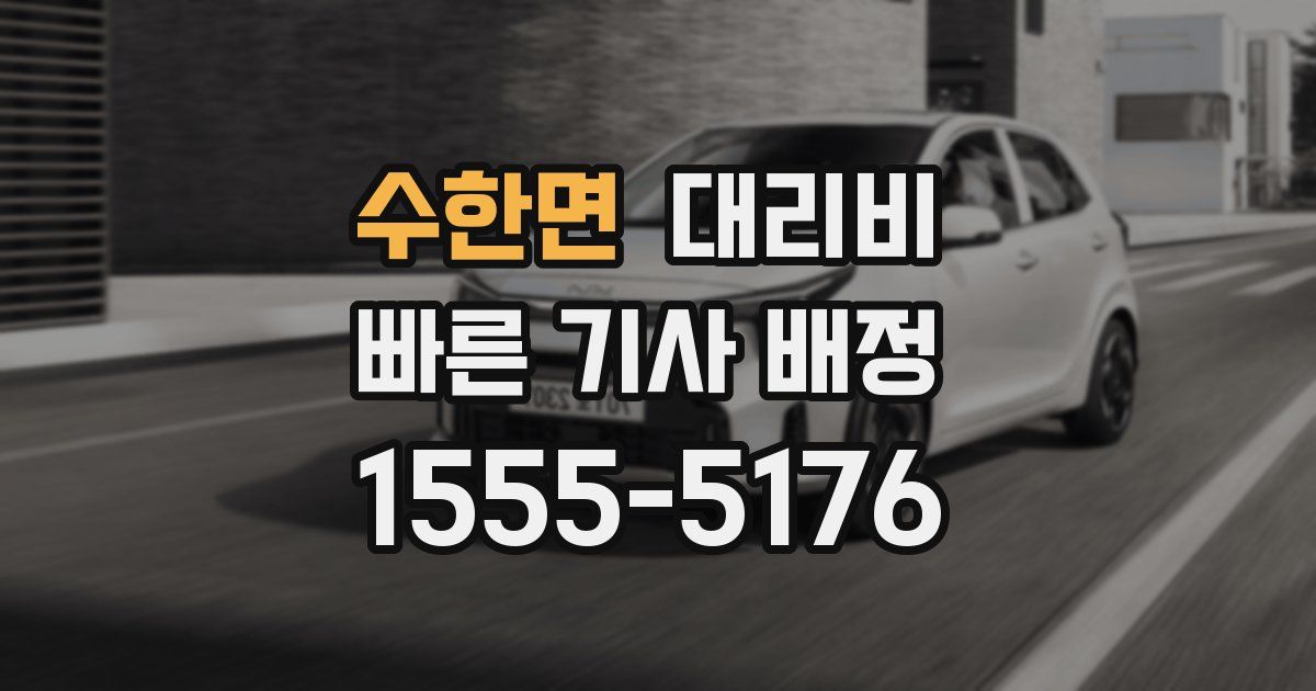 수한면 대리운전 가격