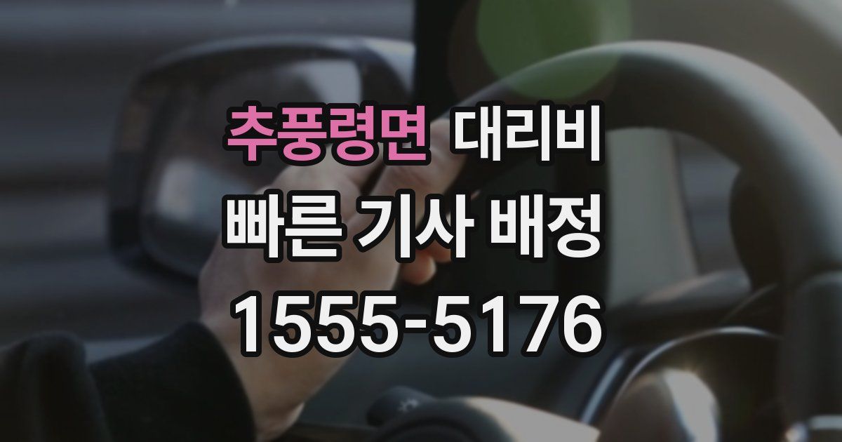 추풍령면 대리운전 가격