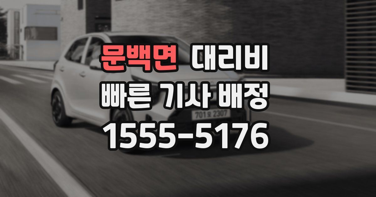 문백면 대리운전 가격