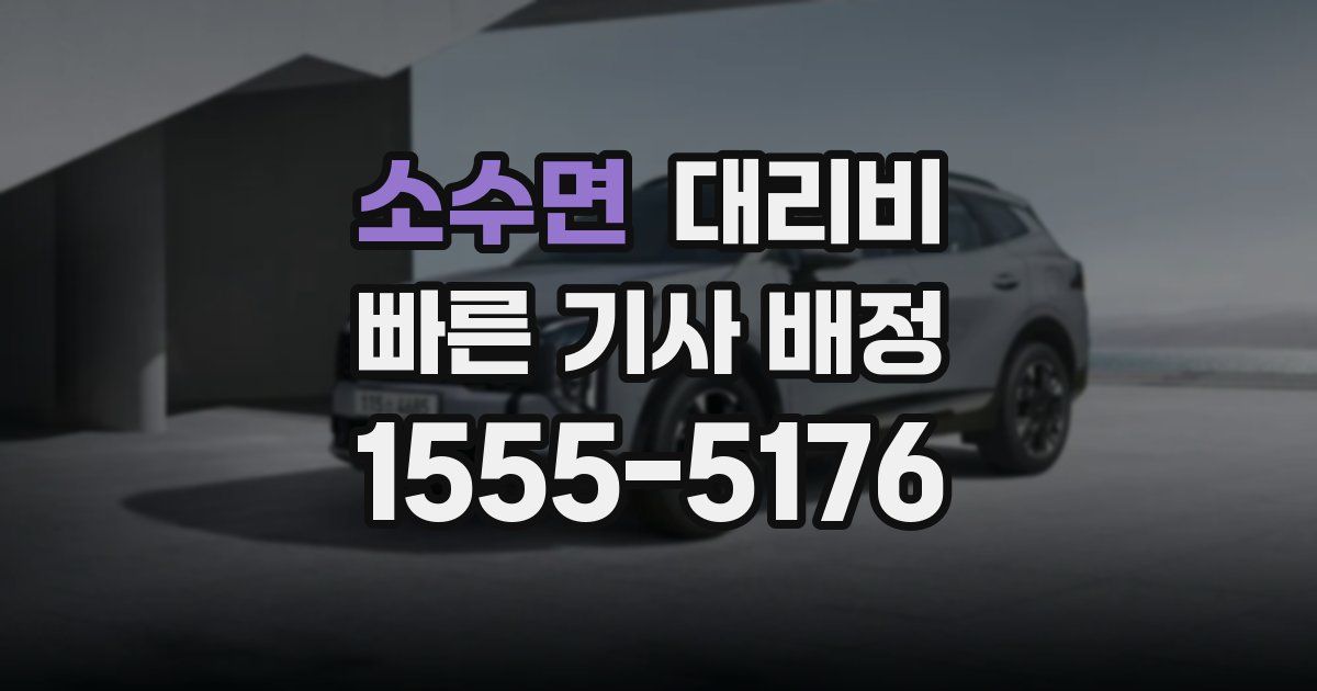 소수면 대리운전 가격