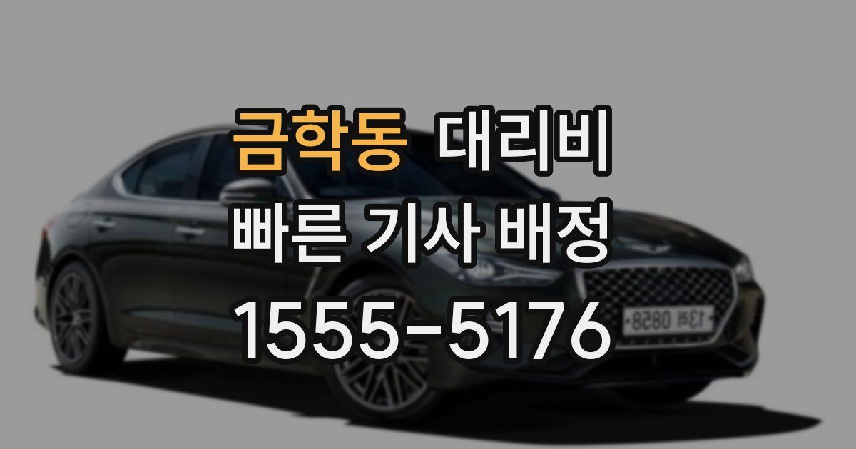 금학동 대리운전 가격