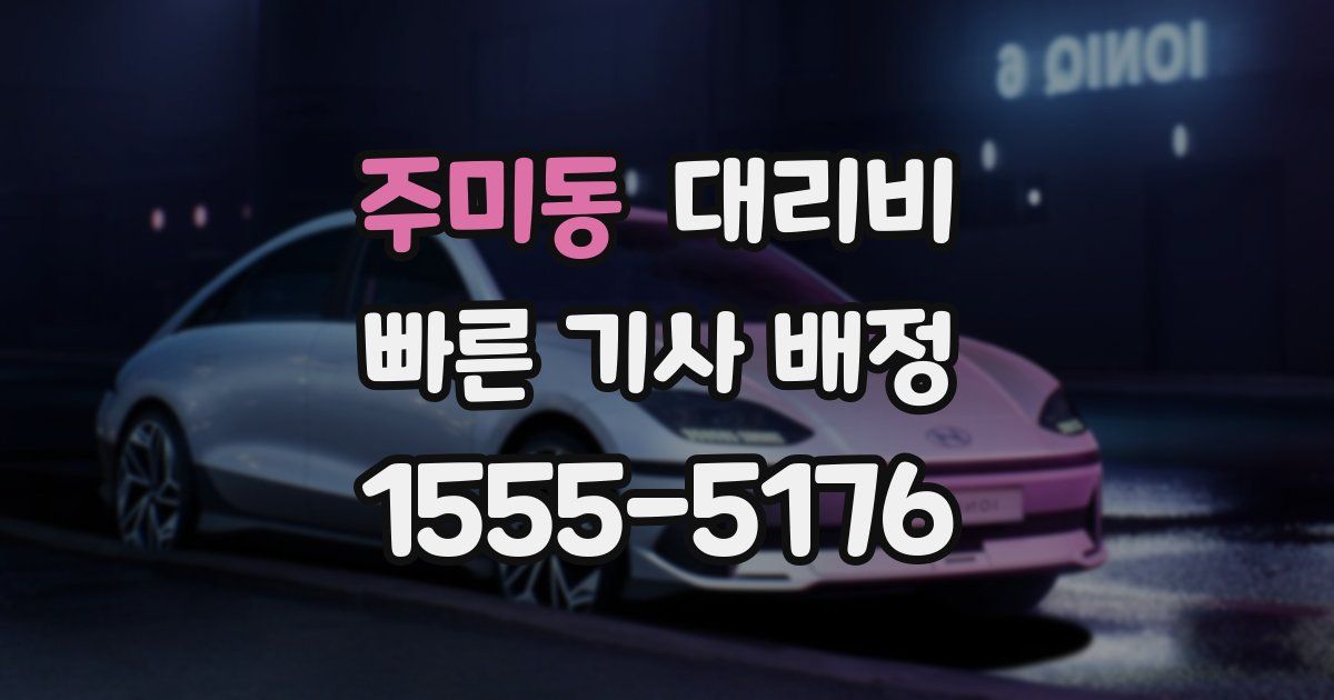 주미동 대리운전 가격