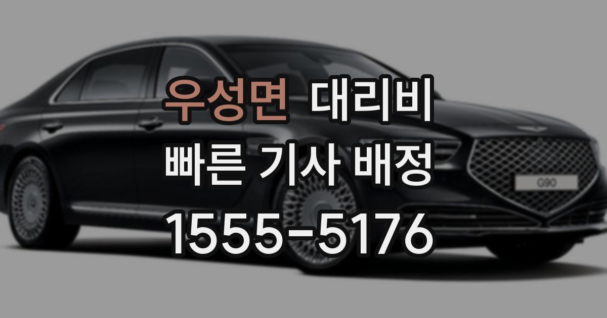 우성면 대리운전 가격