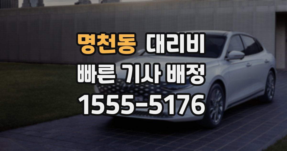 명천동 대리운전 가격