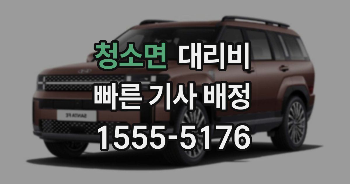 청소면 대리운전 가격