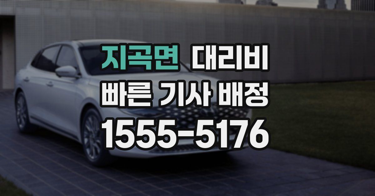 지곡면 대리운전 가격