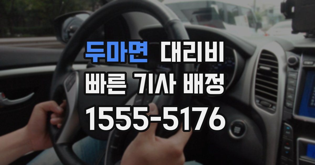 두마면 대리운전 가격