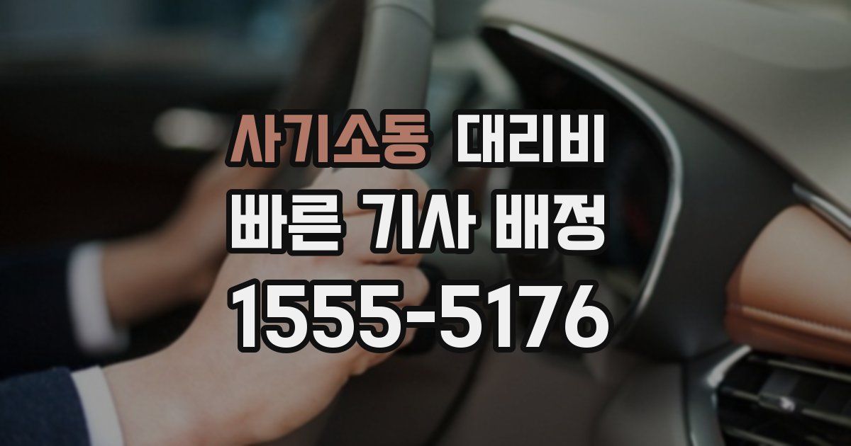사기소동 대리운전 가격