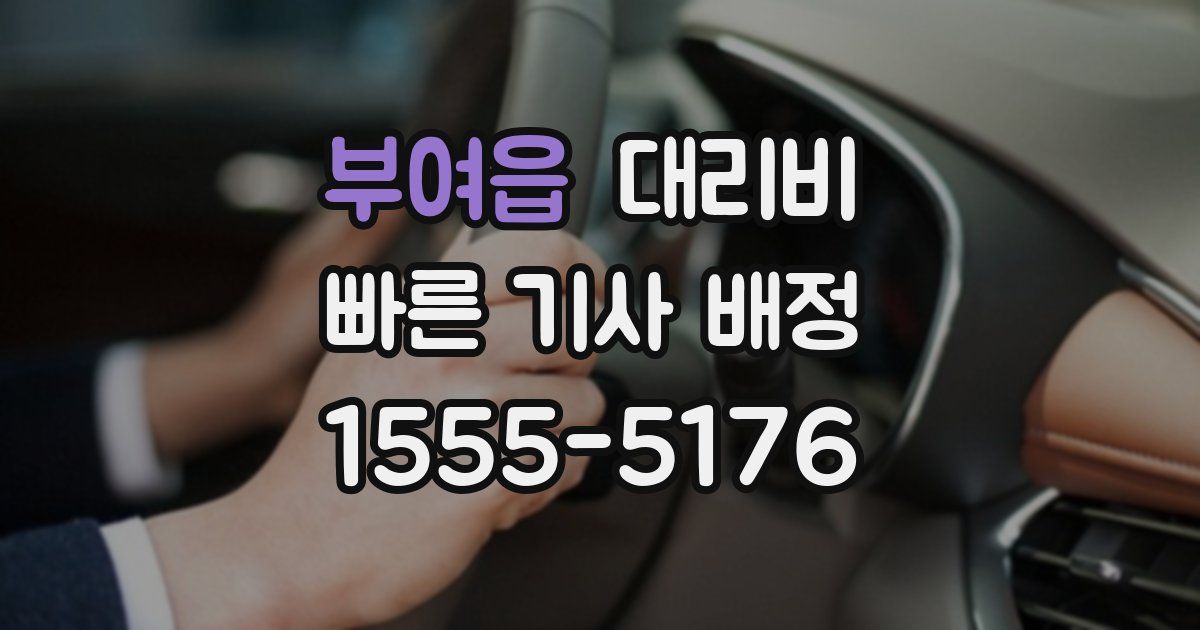 부여읍 대리운전 가격