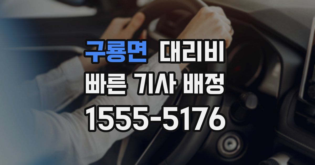 구룡면 대리운전 가격