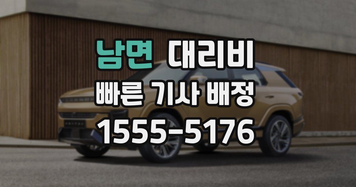 남면 대리운전 가격