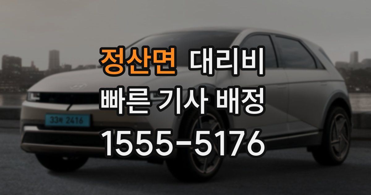 정산면 대리운전 가격