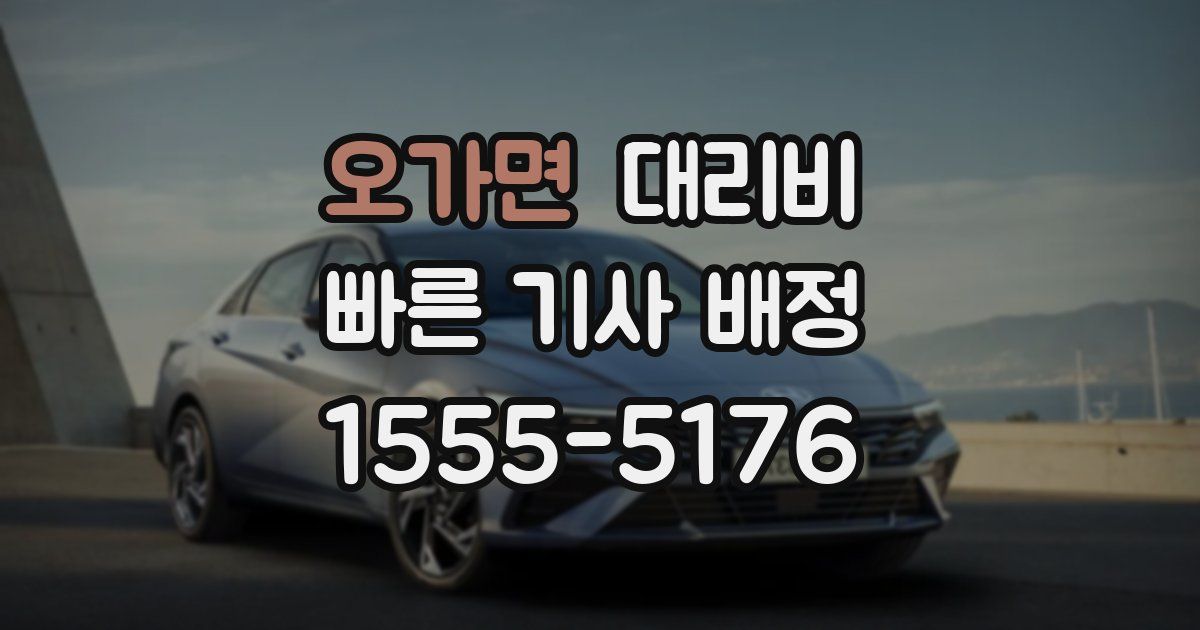 오가면 대리운전 가격