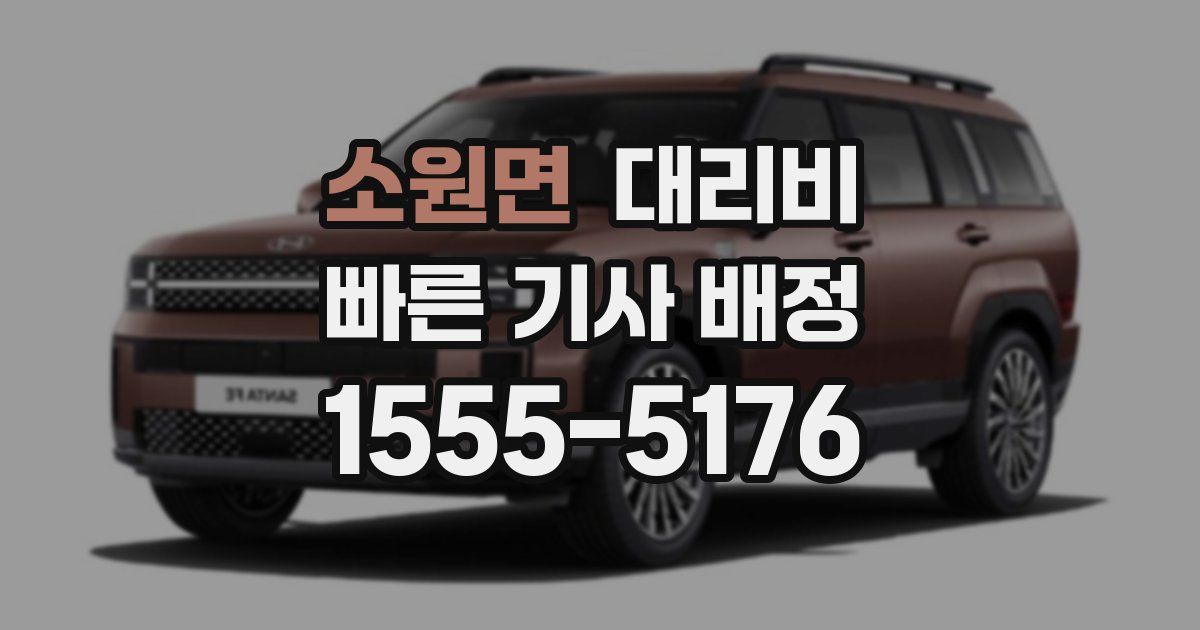 소원면 대리운전 가격