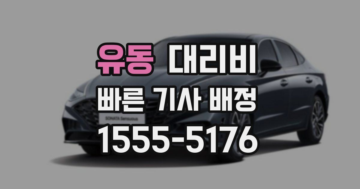 유동 대리운전 가격