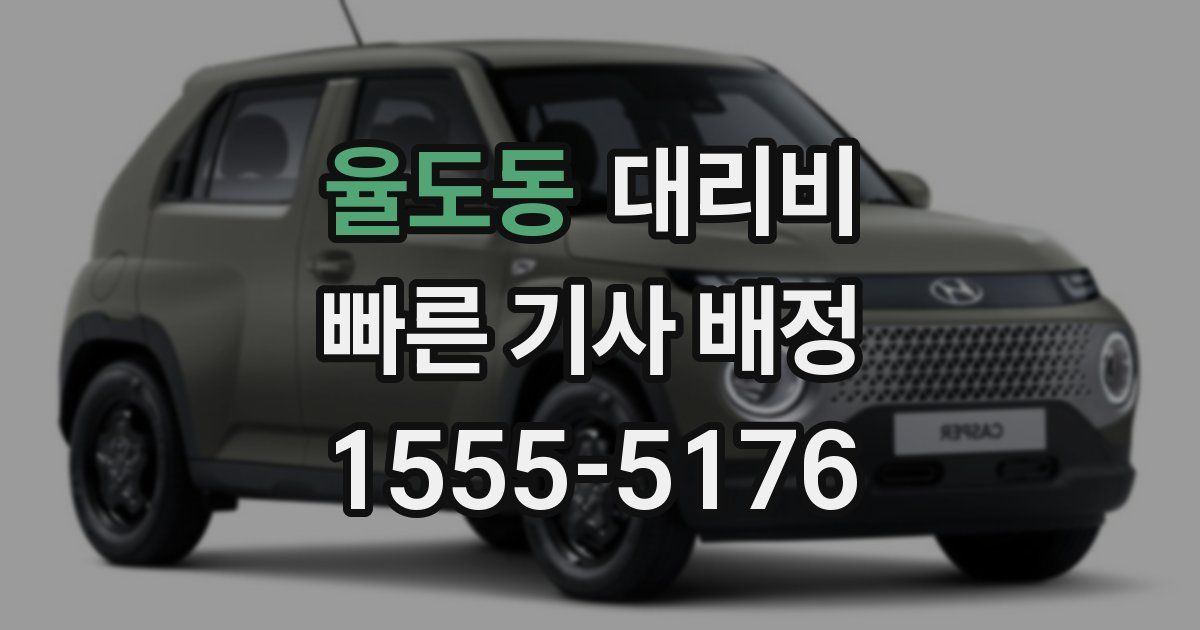 율도동 대리운전 가격