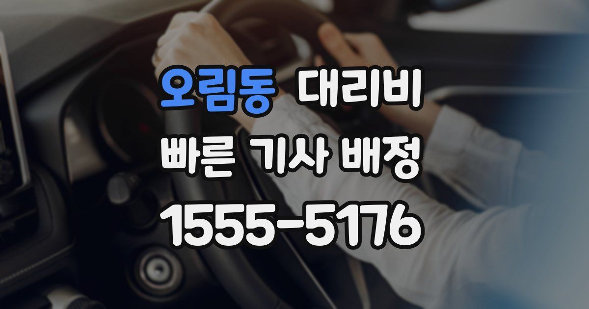 오림동 대리운전 가격