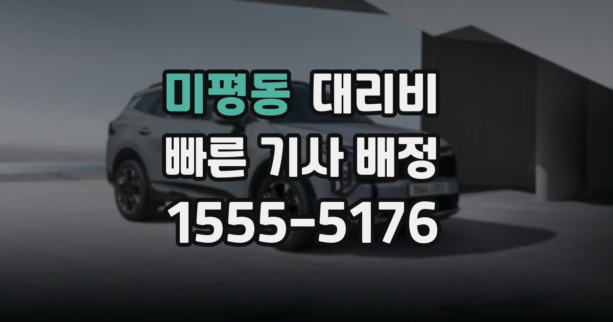 미평동 대리운전 가격