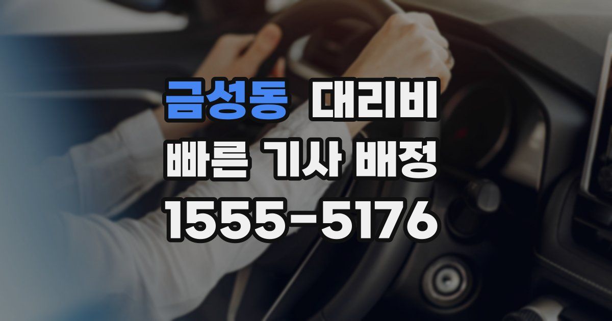 금성동 대리운전 가격