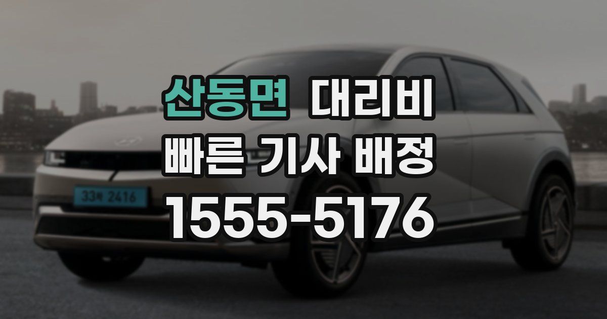 산동면 대리운전 가격