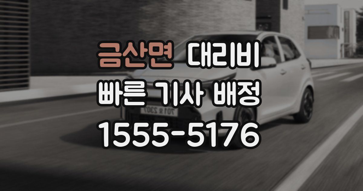 금산면 대리운전 가격