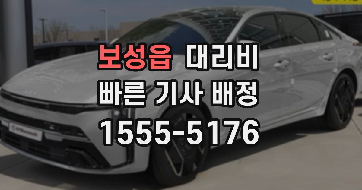 보성읍 대리운전 가격