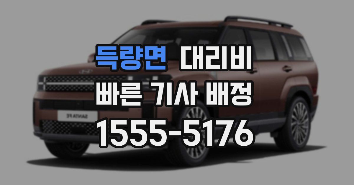 득량면 대리운전 가격