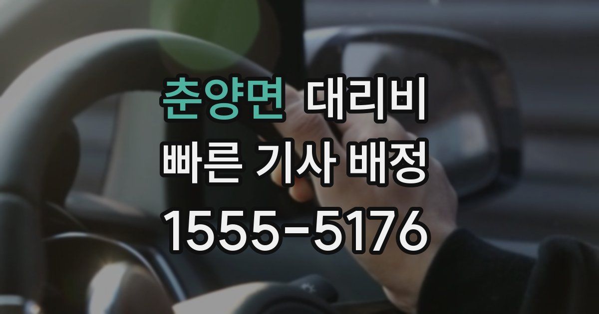 춘양면 대리운전 가격