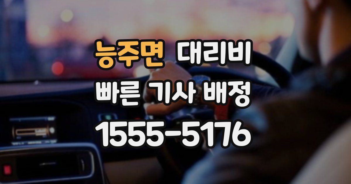 능주면 대리운전 가격