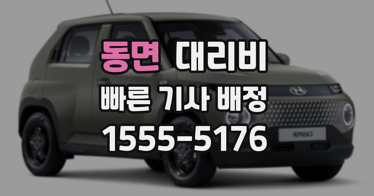 동면 대리운전 가격