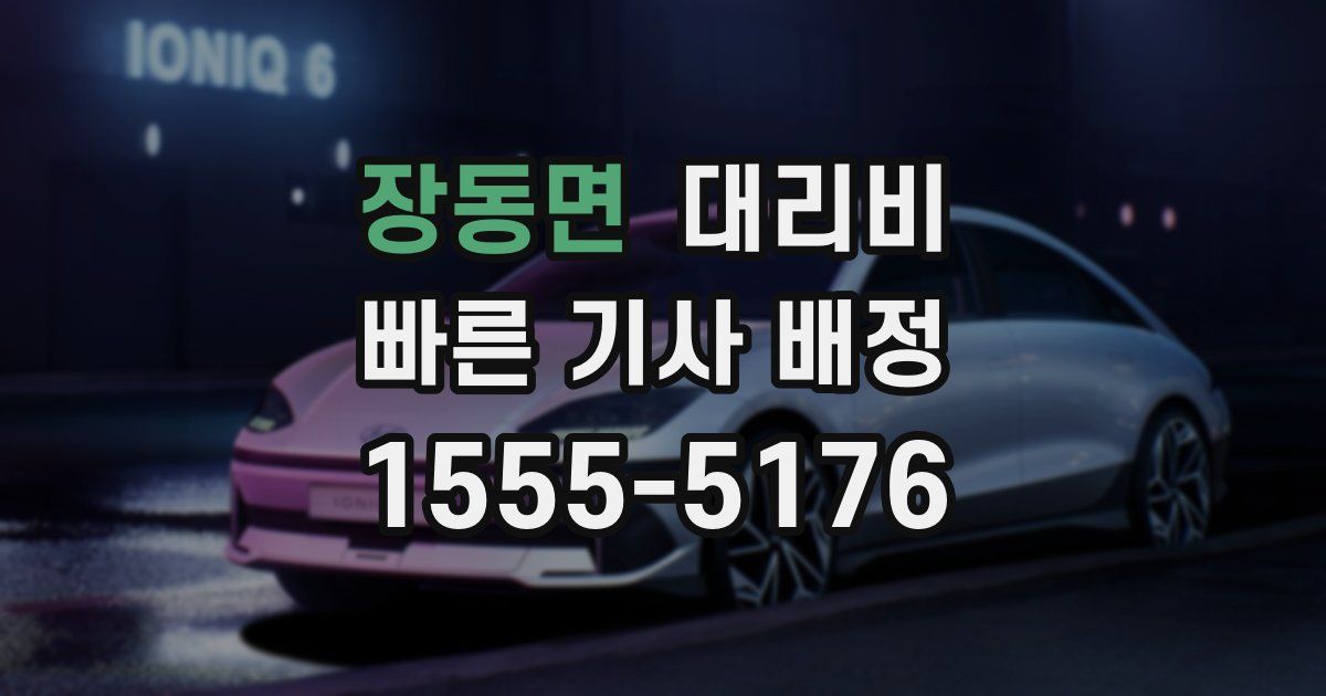 장동면 대리운전 가격