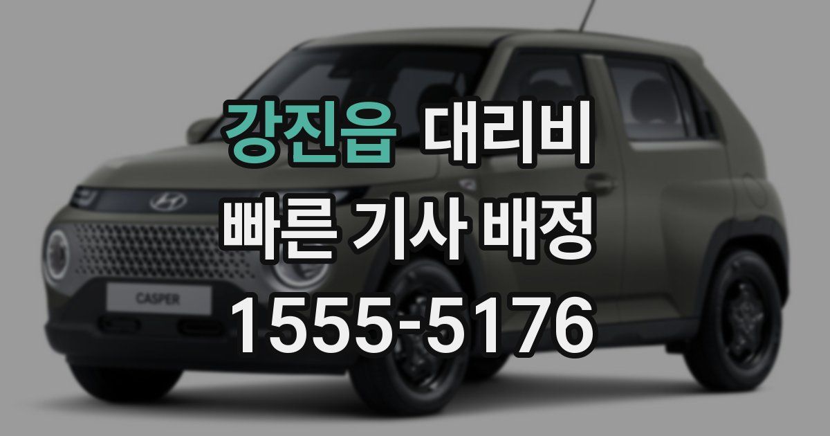 강진읍 대리운전 가격