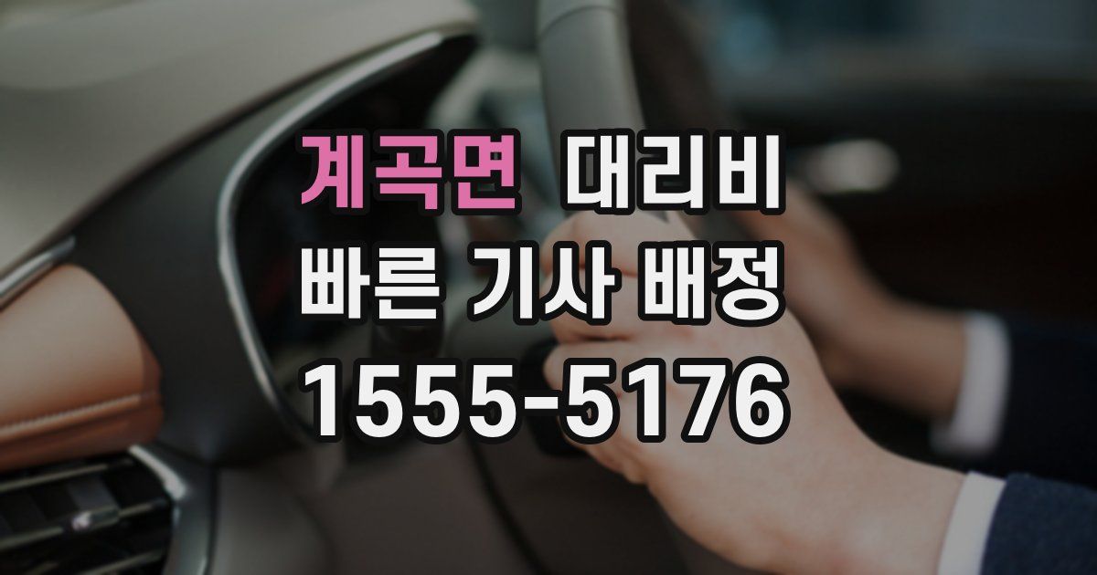 계곡면 대리운전 가격