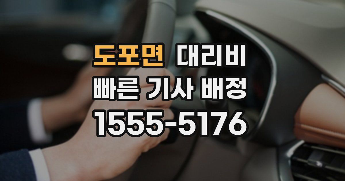 도포면 대리운전 가격