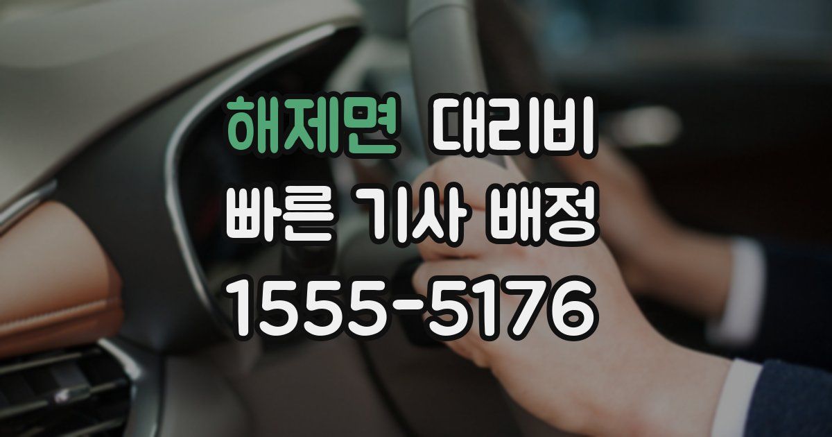 해제면 대리운전 가격